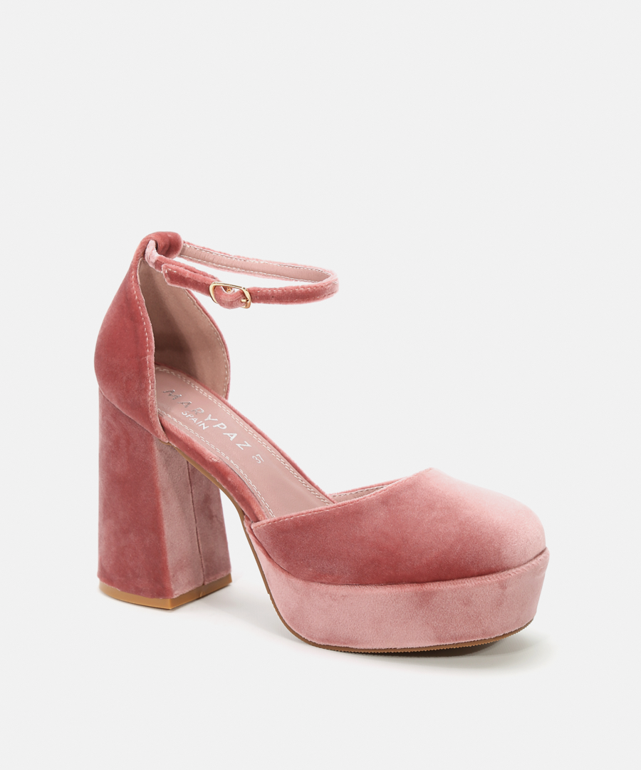 Zapatos plataforma terciopelo pulsera image number null